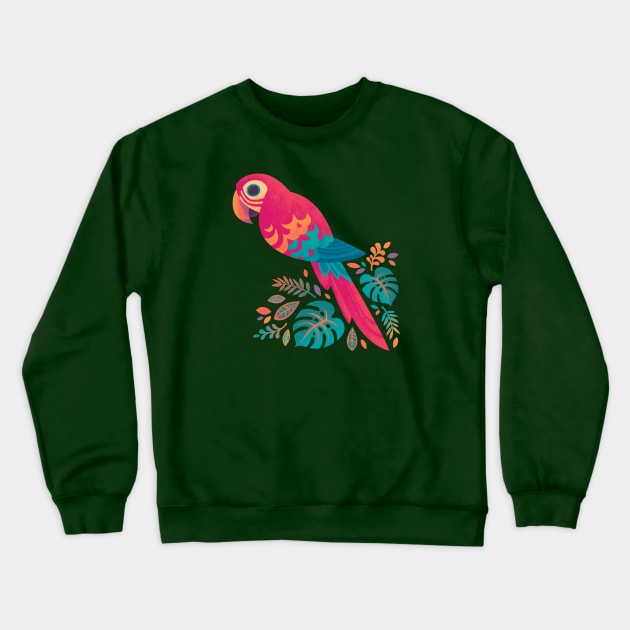 Scarlet Macaw Crewneck Sweatshirt by Waynem